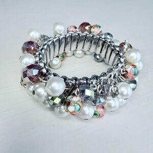 Vintage Japan pearl and cloisonné bracelet #13
